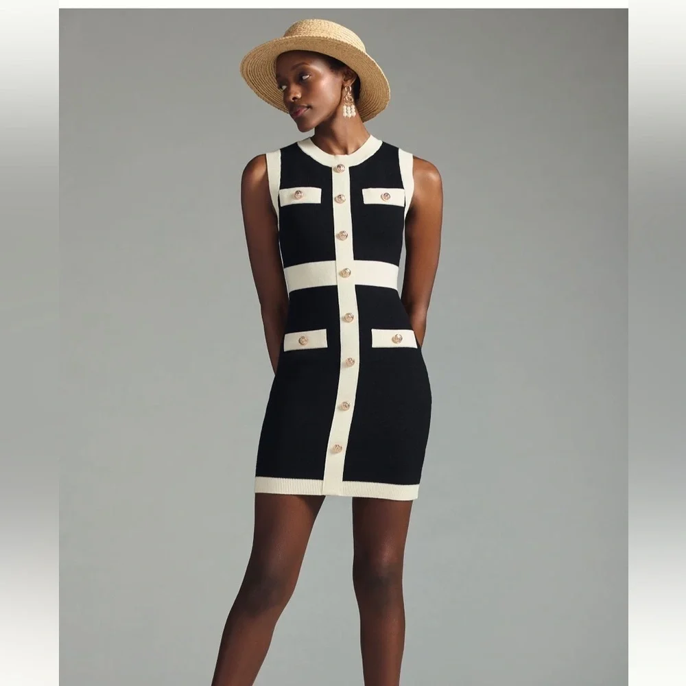 NEW Anthro x Endless Rose Mock Neck Sleeveless Mini Dress NWT - Picture 5 of 13